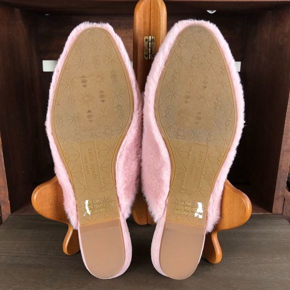 Kate Spade Josie Pink Faux Fur Slippers - Picture 11 of 16